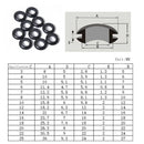 56 PCS 6 Sizes PVC Cable Protective Ring Grommet Gasket