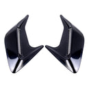2PCS Plastic Decorative Air Flow Intake Turbo Bonnet Hood Side Vent Grille Cover With Self-adhesive Sticker(Black)
