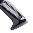 2PCS Plastic Decorative Air Flow Intake Turbo Bonnet Hood Side Vent Grille Cover With Self-adhesive Sticker(Black)