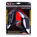 2PCS Plastic Decorative Air Flow Intake Turbo Bonnet Hood Side Vent Grille Cover With Self-adhesive Sticker(Black)