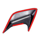 2PCS Plastic Decorative Air Flow Intake Turbo Bonnet Hood Side Vent Grille Cover With Self-adhesive Sticker(Grey)