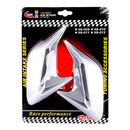 2PCS Plastic Decorative Air Flow Intake Turbo Bonnet Hood Side Vent Grille Cover With Self-adhesive Sticker(Grey)
