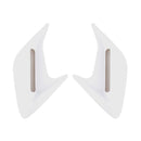 2PCS Plastic Decorative Air Flow Intake Turbo Bonnet Hood Side Vent Grille Cover With Self-adhesive Sticker(White)