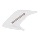 2PCS Plastic Decorative Air Flow Intake Turbo Bonnet Hood Side Vent Grille Cover With Self-adhesive Sticker(White)
