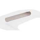 2PCS Plastic Decorative Air Flow Intake Turbo Bonnet Hood Side Vent Grille Cover With Self-adhesive Sticker(White)