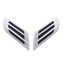 2 PCS Euro Style Plastic Decorative Air Flow Intake Turbo Bonnet Hood Side Vent Grille Cover With Self-adhesive Sticker(Grey)