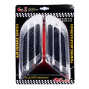 2 PCS Euro Style Plastic Decorative Air Flow Intake Turbo Bonnet Hood Side Vent Grille Cover With Self-adhesive Sticker(Grey)