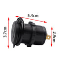 Universal Car Charger 2 Port Power Socket Power Dual USB Charger 5V 4.2A IP66 with Aperture (Green Light)