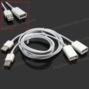 2 Pack USB 2.0 A Male to A Female M/F Extension Cable White 1 m Long For PC