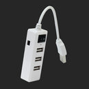 White 4 Ports High Speed USB 2.0 Hub Splitter Adapter Expansion for PC Laptop