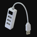 White 4 Ports High Speed USB 2.0 Hub Splitter Adapter Expansion for PC Laptop