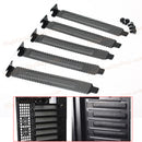 5PC PCI Bracket Slot Case Dust Filter Black Steel Blank Blanking  Hot