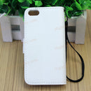 For iPhone5/5S White Leather Phone Case With Artificial Crystal Useful Tools