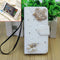 For iPhone5/5S White Leather Phone Case With Artificial Crystal Useful Tools