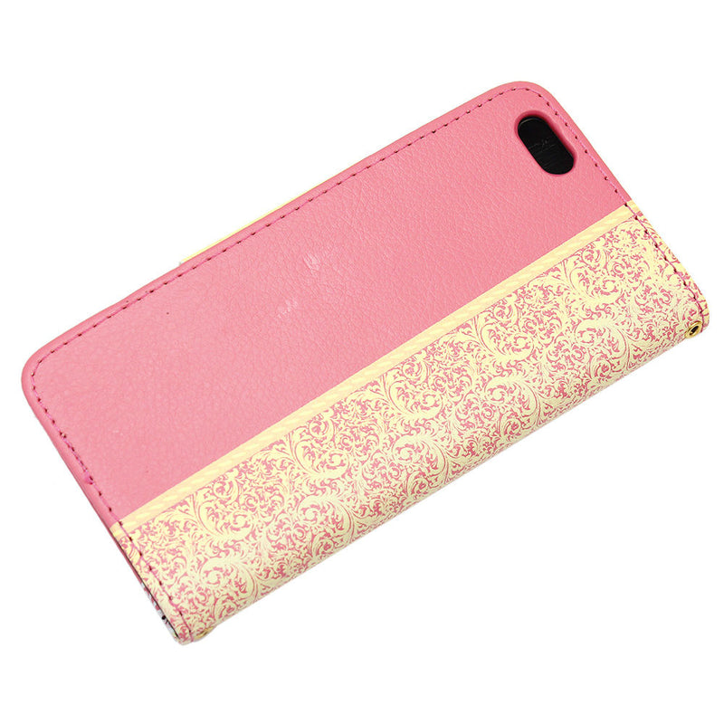 1x Iphone6 rose red artificial leather bow magnetic buckle mobile phone holster