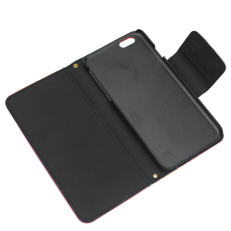 1x Iphone6 rose red artificial leather bow magnetic buckle mobile phone holster