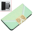 Iphone6 rose red artificial leather bow double card slot mobile phone holster