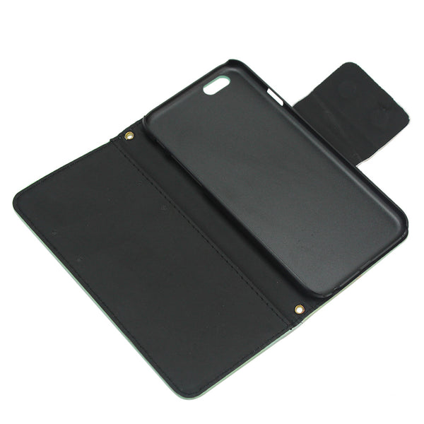 Iphone6 rose red artificial leather bow double card slot mobile phone holster