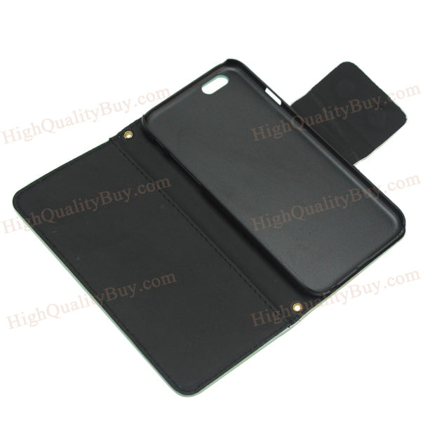 Iphone6 rose red artificial leather bow double card slot mobile phone holster