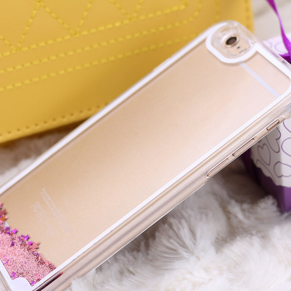Floating Hearts Liquid Waterfall Bling quicksand Glitter Case For iPhone6 4.7 "