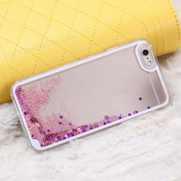 Floating Hearts Liquid Waterfall Bling quicksand Glitter Case For iPhone6 4.7 "