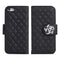 Diamond Plaid Leather Flip Stand Case Card Cover Fit For iPhone5 5S Mobile Phone