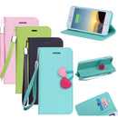 1x Cute Pink Silicone Phone Case With Lanyard For iphone6 Plus 5.5"  Soft Cover