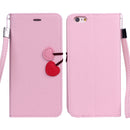 1x Cute Pink Silicone Phone Case With Lanyard For iphone6 Plus 5.5"  Soft Cover