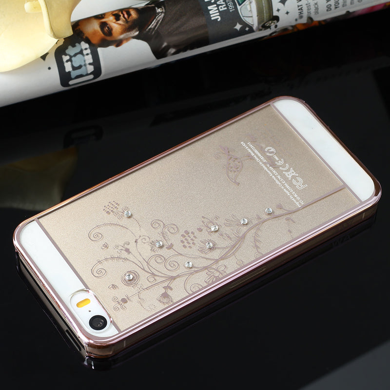 Trendy Handmade Artificial Crystal Case Hard Cover For iPhone5/5S Easy Use