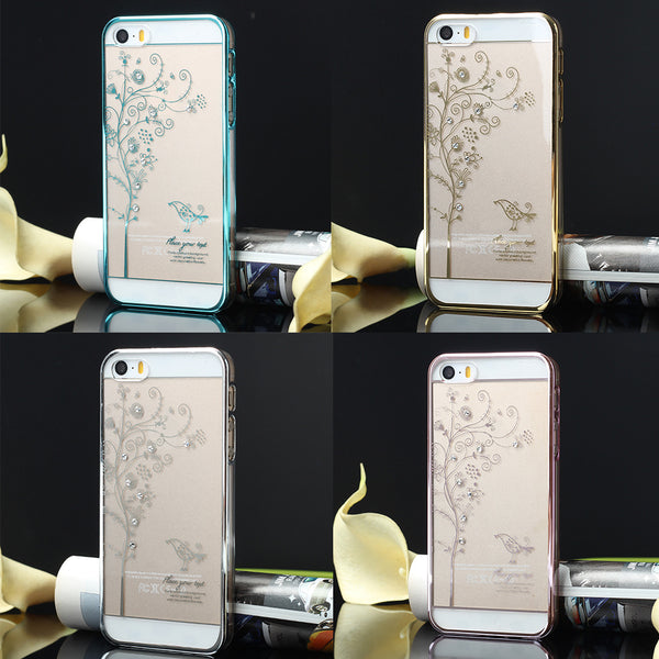 Trendy Handmade Artificial Crystal Case Hard Cover For iPhone5/5S Easy Use