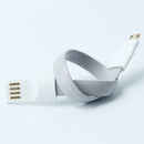 2pcs 22cm Magnet Flat 5Pin USB Data Charger Cable Charging Cord For Mobile Phone