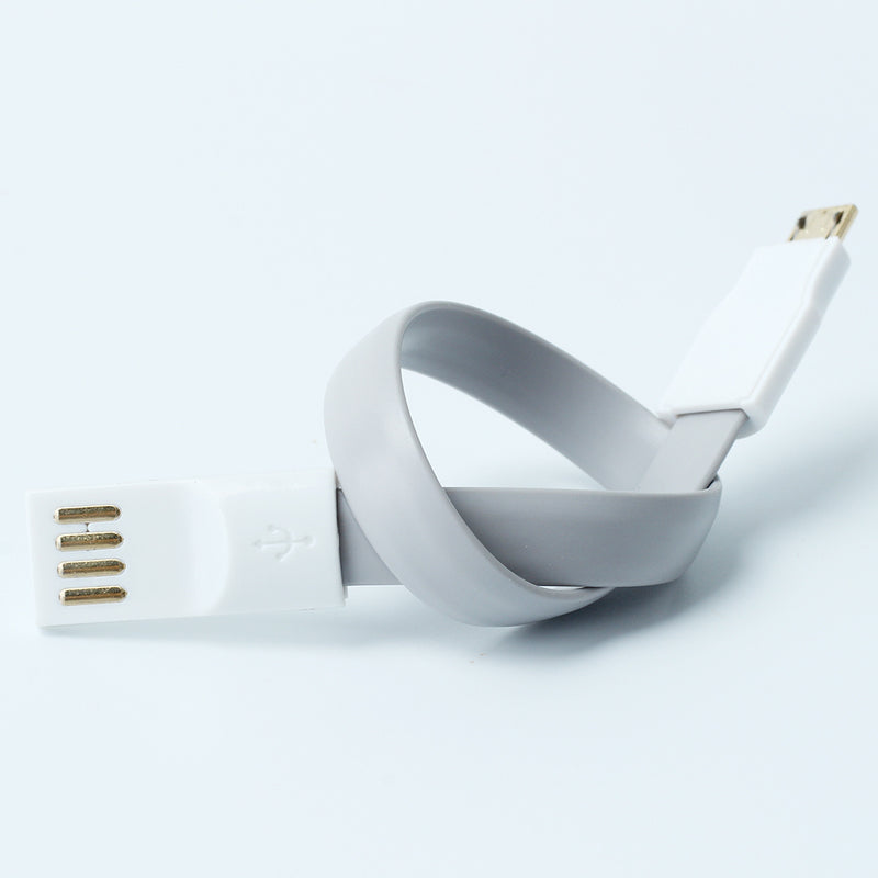 2pcs 22cm Magnet Flat 5Pin USB Data Charger Cable Charging Cord For Mobile Phone