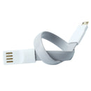 2pcs 5Pin Micro USB Magnet Flat Sync Data Charger Cables Wire Cord For Phones