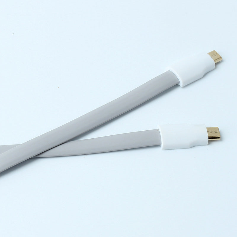 2pcs 5Pin Micro USB Magnet Flat Sync Data Charger Cables Wire Cord For Phones