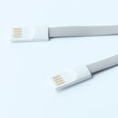 2pcs 5Pin Micro USB Magnet Flat Sync Data Charger Cables Wire Cord For Phones