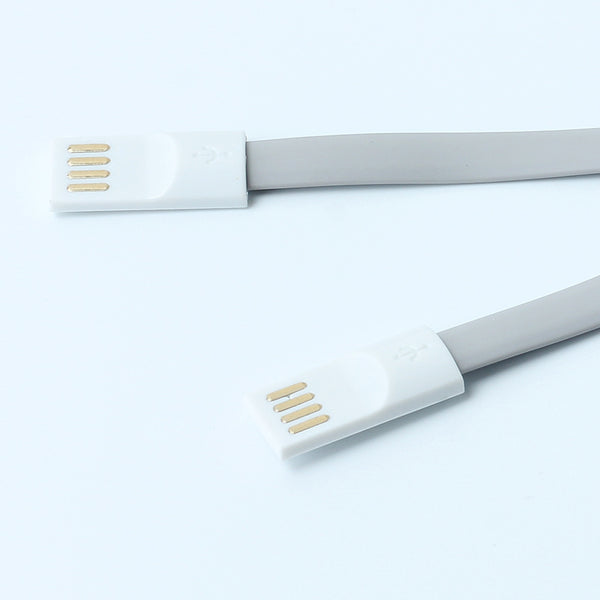 2pcs 5Pin Micro USB Magnet Flat Sync Data Charger Cables Wire Cord For Phones