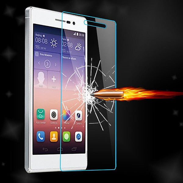New For Huawei Ascend P7 Regular Ultra Clear Tempered Glass Screen Protector
