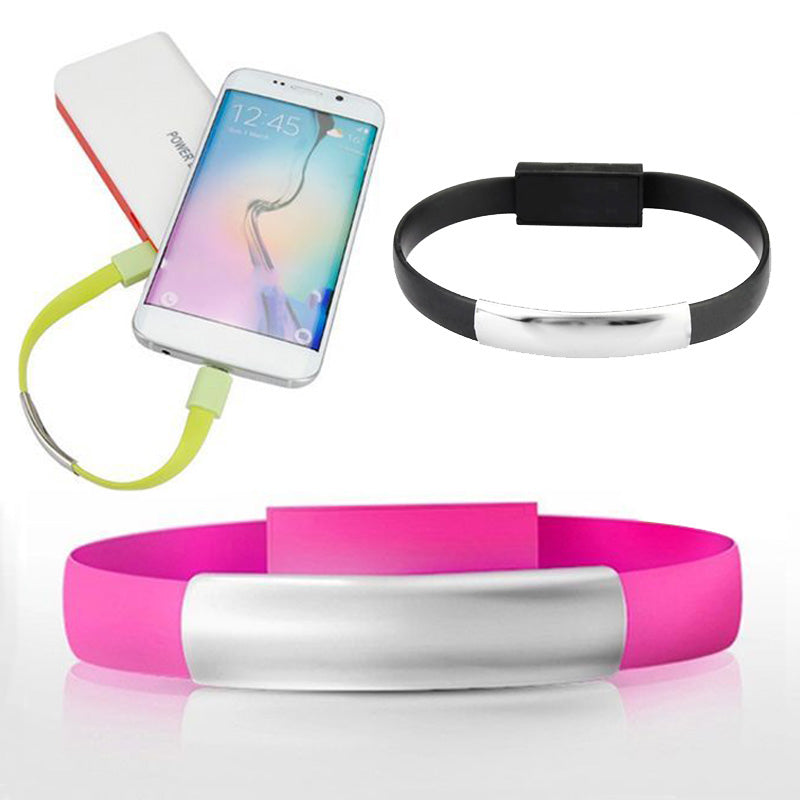 USB Cable Bracelet Wristband Charger Charging Data Sync Cord For Cell Phone