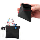 Portable Leather Replacement Carry Storage Bag Pouch Case For Earphone Black