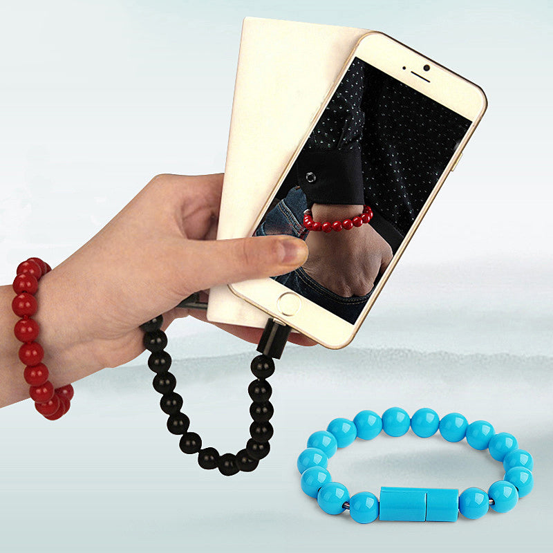 Creative USB Data Sync Charging Cable Bead Bracelet Charger For Android New 1 pc