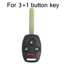 Replacement Non-embryo Car Key Case for HONDA 3 + 1 Button Car Keys, without Battery