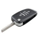 For PEUGEOT Car Keys Replacement 3 Buttons Car Key Case with Grooved and Holder