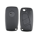For FIAT Car Keys Replacement 3 Buttons Car Key Case with Side Battery Holder (Black)