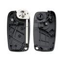 For FIAT Car Keys Replacement 3 Buttons Car Key Case with Side Battery Holder (Black)