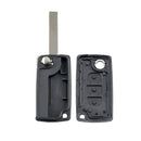 For PEUGEOT Car Keys Replacement 3 Buttons Car Key Case with Grooved, without Holder