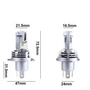 2 PCS M3 H4 DC9-32V / 17W / 6500K / 2000LM IP68 Car LED Headlight Lamps(Cool White)