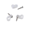 50 PCS 5/16 inch Rope Light R-Style Mounting Clips with Stainless Screws and Number Tube Cable Marker