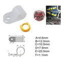 50 PCS 5/16 inch Rope Light R-Style Mounting Clips with Stainless Screws and Number Tube Cable Marker