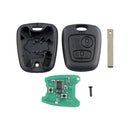 For PEUGEOT 206 / 307 2 Buttons Intelligent Remote Control Car Key with Integrated Chip & Battery, without Grooved, Frequency: 433MHz