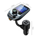 D4 Vehicle Bluetooth 5.0 Hands-free Car Kit QC3.0 FM Transmitter MP3 Audio Player
